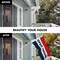 G128 Combo Pack: 6 Feet Tangle Free Spinning Flagpole (White) Open House Flag 3x5 ft Printed 150D Brass Grommets (Flag Included) Aluminum Flag Pole